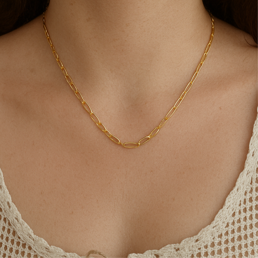 Florence Paperclip Chain - Gold Filled