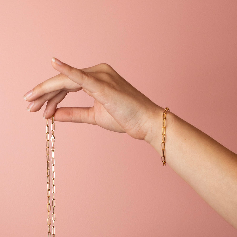 Florence Paperclip Bracelet - Gold Filled