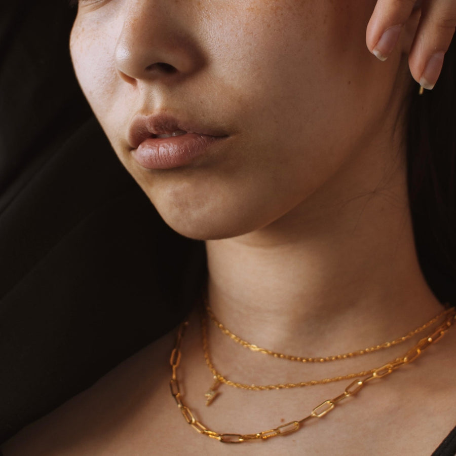 Florence Paperclip Chain - Gold