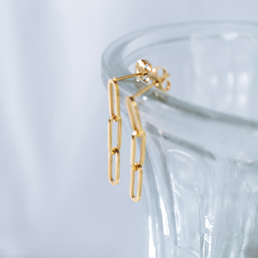 The Florence Paperclip Earring - Gold