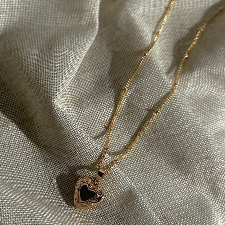Vintage Heart Locket - Gold Filled