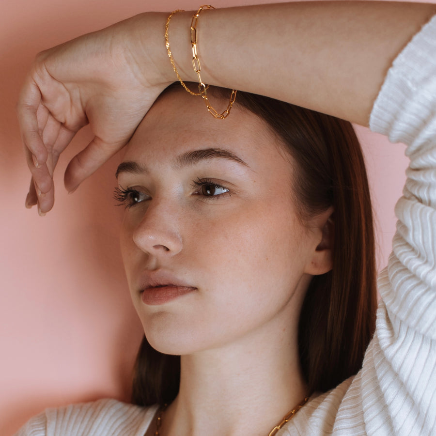 Florence Paperclip Bracelet - Gold Filled