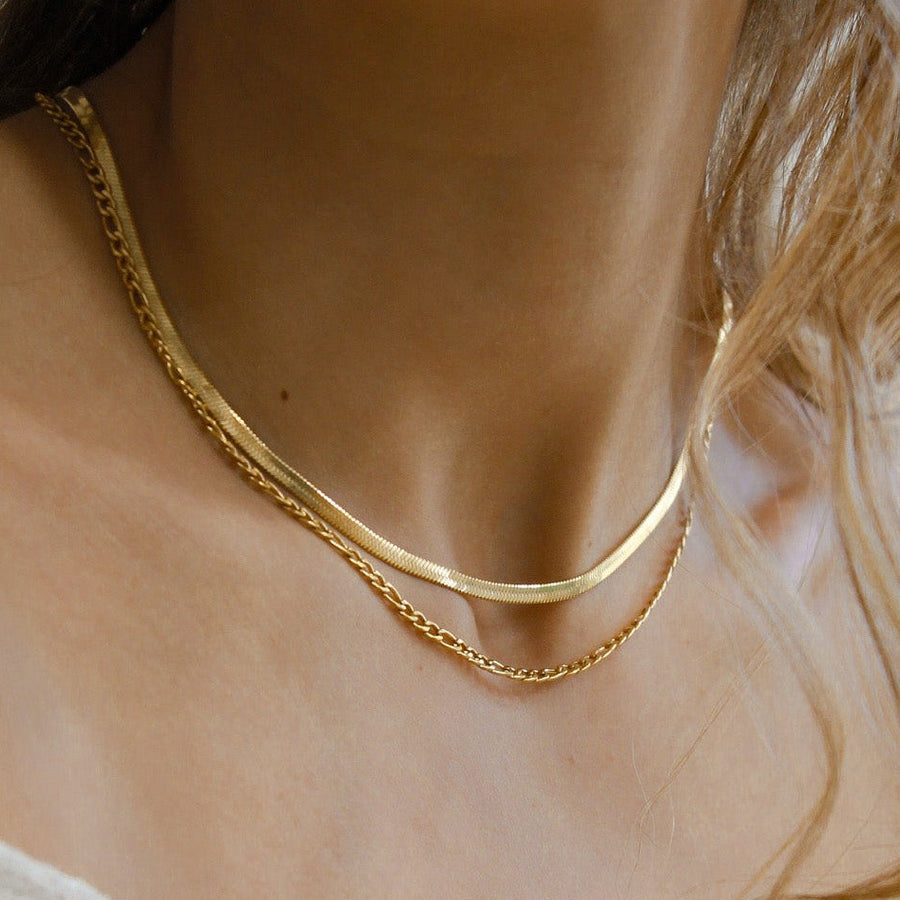 Clementine Herringbone Chain - Gold/Silver