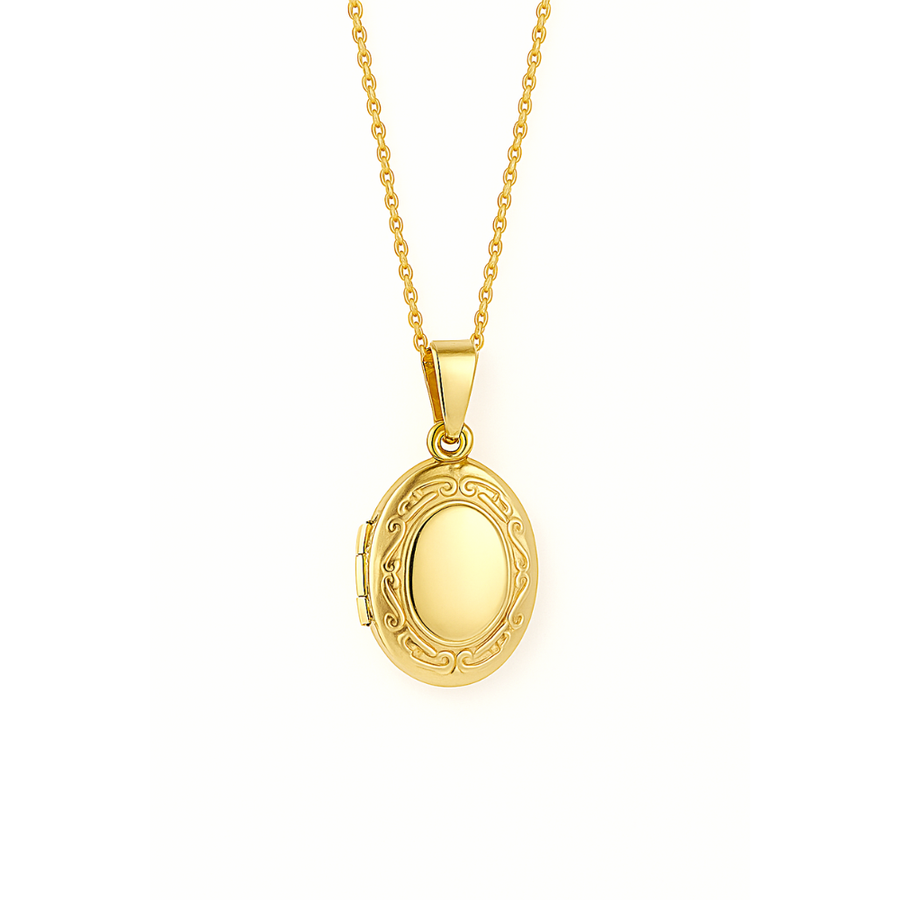 Tiny Oval Locket - Gold Filled