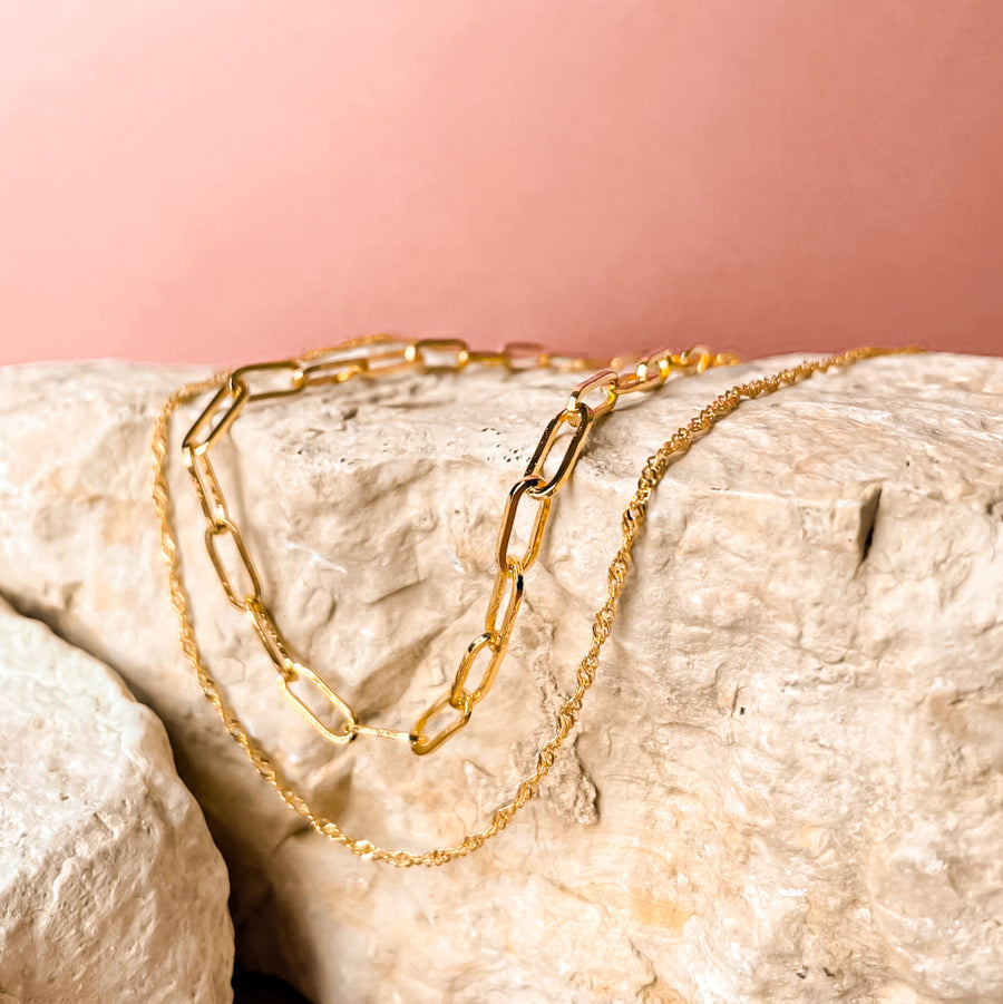 Florence Paperclip Chain - Gold