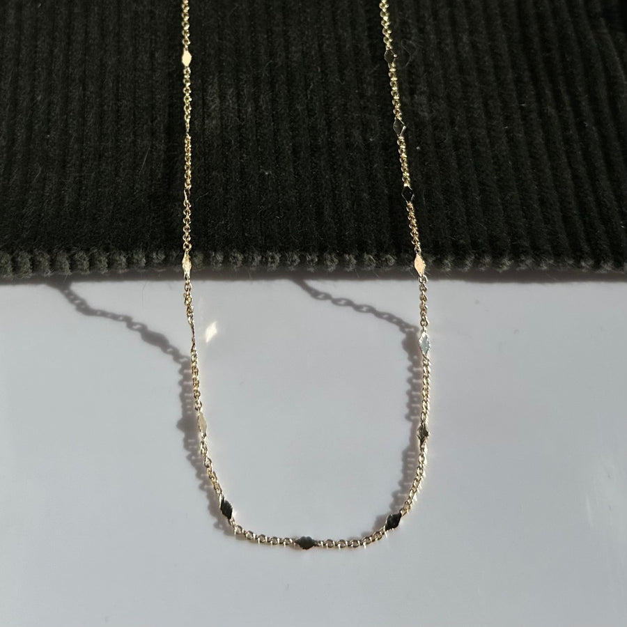 Diamond Ellipse Chain - Gold Filled