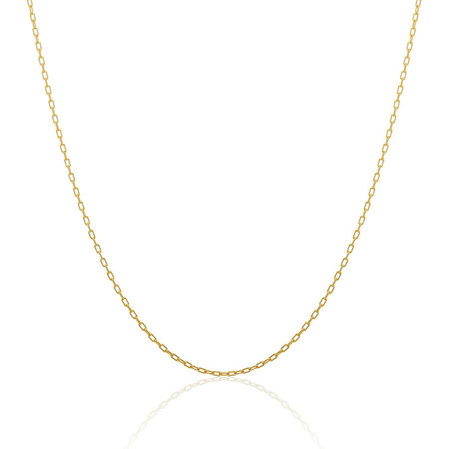 Thin Oval Necklace - Gold Filled