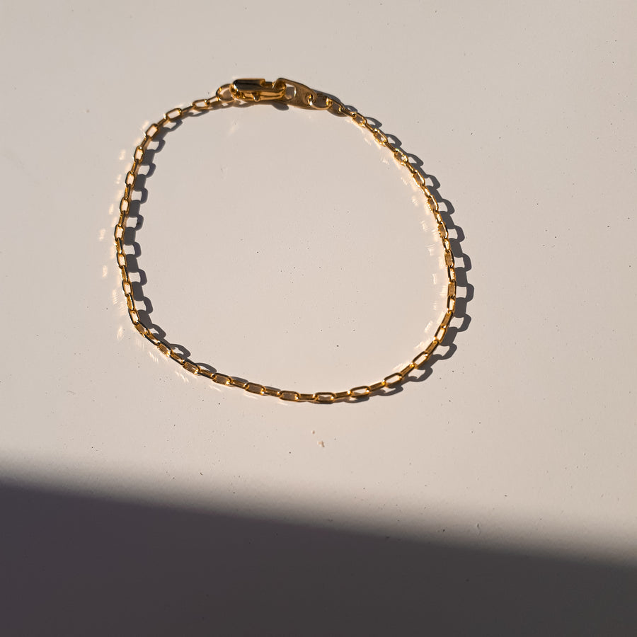 Small Paperclip Bracelet + Anklet - Gold Filled