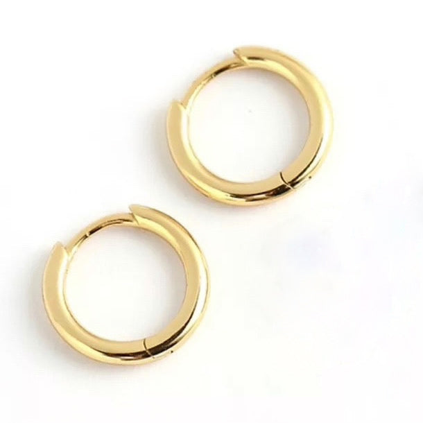 Classic Huggie Hoops - Gold/Silver