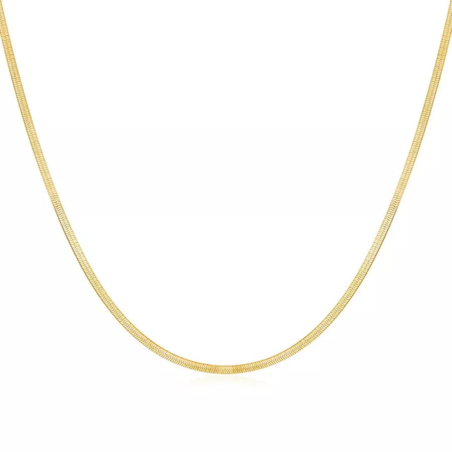 Clementine Herringbone Chain - Gold/Silver